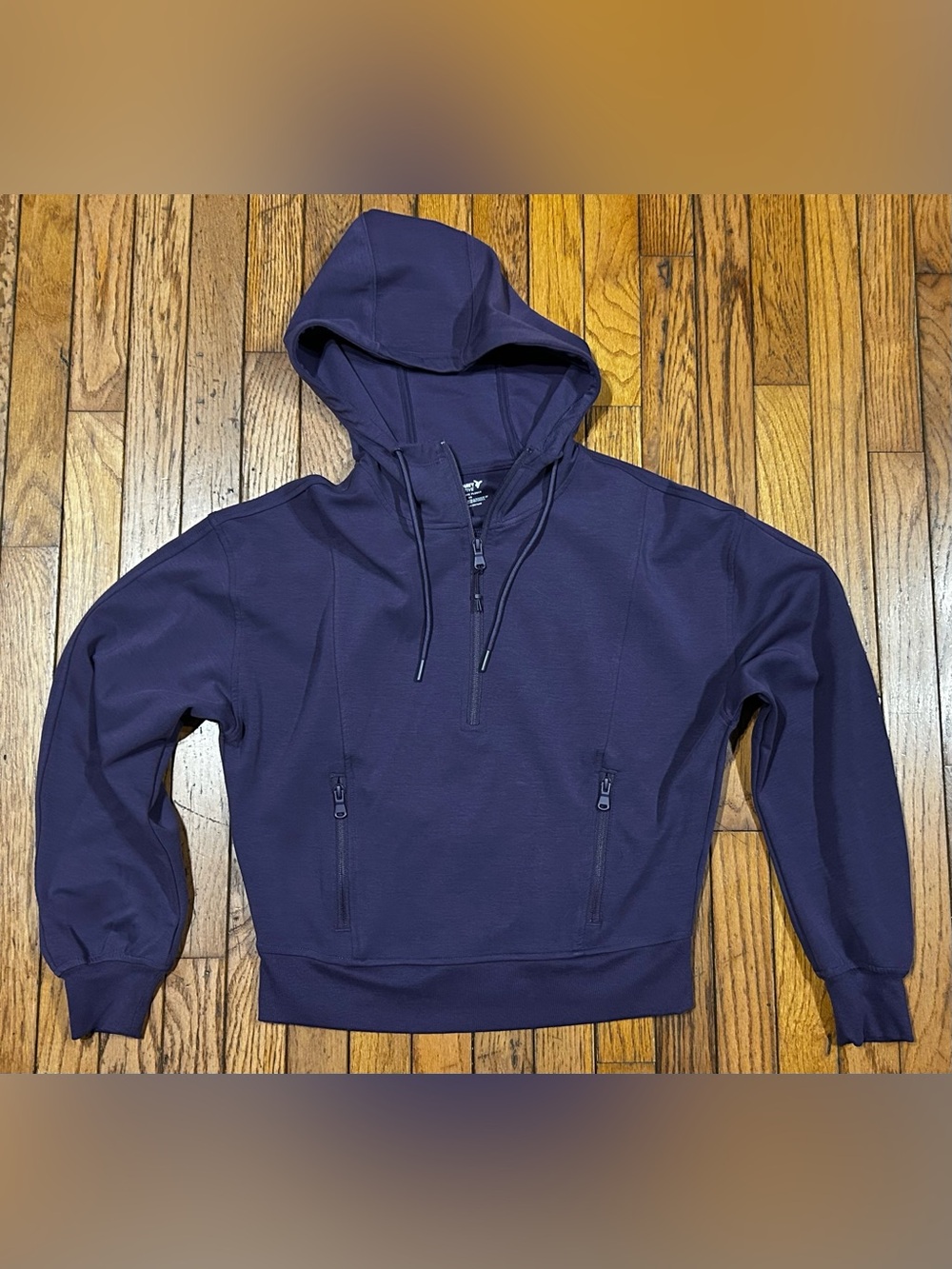 Old Navy Active Dynamic Fleece 1/4 Zip Hoodie Plum Purple XS